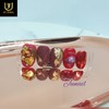Charming burgundy handmade nail tips - Long round / 매력버건디