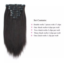 Sassina Extensiones Cabello Natural 14in Negro 120gr