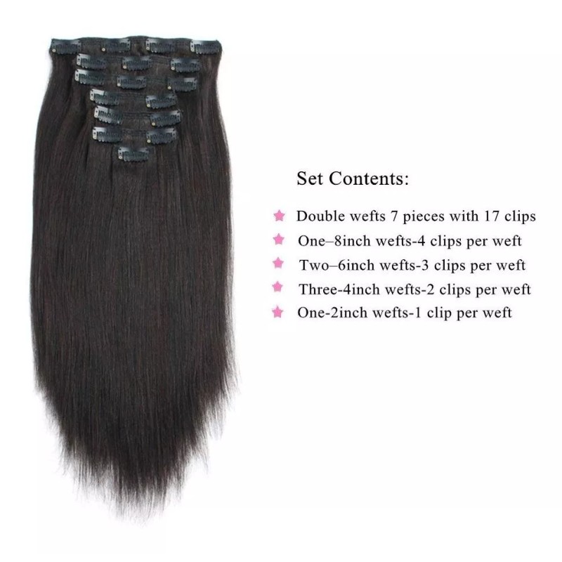 Sassina Extensiones Cabello Natural 14in Negro 120gr