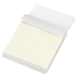 sourcing map 400 Pcs Gold Leaf Sheets 5.5" x 5.5" Imitation Gold Foil Sheets for Crafts,Picture Frames,Sculpture,Nails and DIY Arts Decoration,Light Golden