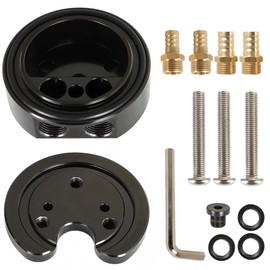 waltyotur Diesel Fuel Tank Dual-Port Gas Integrated Return Sump Kit Replacement for Airdog FASS Cummins Duramax Powerstroke
