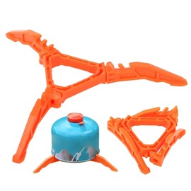 Foldable Gas Canister Stand Tank Bracket Outdoor, Camping Gas Tank Holder Universal Fit for 110g/230g/450g Tanks Tripod Gas Bottle Stand for Stove Hiking Picnic Folding Burner Accessories Orange