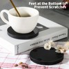 LiWiBet Black Marble Coasters for Drinks Set of 2, Stone