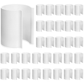 Jetec 32 Pcs White Pool Cover Clips for Above Ground Pools PVC Clamps for Swimming Pool Wind Guard Cover Clips for 1-1/2 Inch PVC Pipe for Securing Swimming with Metal Railing