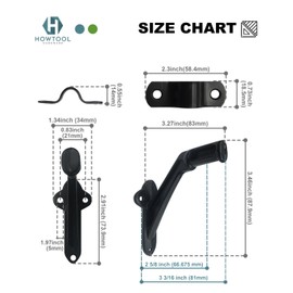 Commercial Handrail Bracket Wall Mounted Oil Rubbed Bronze Black, 3 Pack | HOWTOOL