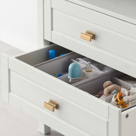 Asidrama 6 Pack Champagne Bronze Kitchen Cabinet Knobs Brushed Brass Dresser Knobs Drawer Knobs Gold Cabinet Hardware Zinc Knobs for Dresser Drawers