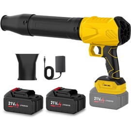 YUANRAN Leaf Blower Cordless with Battery and Charger,500,000 RPM Turbo Jet Blower,Handheld Leaf Blowers for Lawn Care,Portable Lightweight Grass Blower for Yard, Patio & Outdoor Use