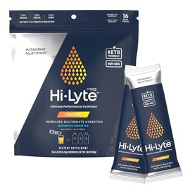 Sobres de hidratación Hi-Lyte Pro - 16 sobres individuales  Naranja  Polvo electrolítico con sabor  Sin azúcar, cero carbohidratos, cero calorías     