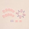 24PCS Valentines Day Press On Nail Medium Coffin Heart Fake