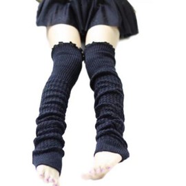 Ree&Mee Thigh-High Leg Warmers, Thermal Toeless Socks, For Yoga, the Gym, Fitness, Golf, School, and Work -