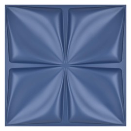 Art3d Navy Blue 3D Wall Panel PVC Flower Design Cover 3 Sq Meter, for Interior Wall Decor in Living Room, Bedroom, Lobby, Office, Shopping Mall