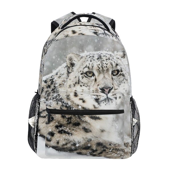 Snow Leopard Backpack School Bag Travel Daypack Rucksack for Students