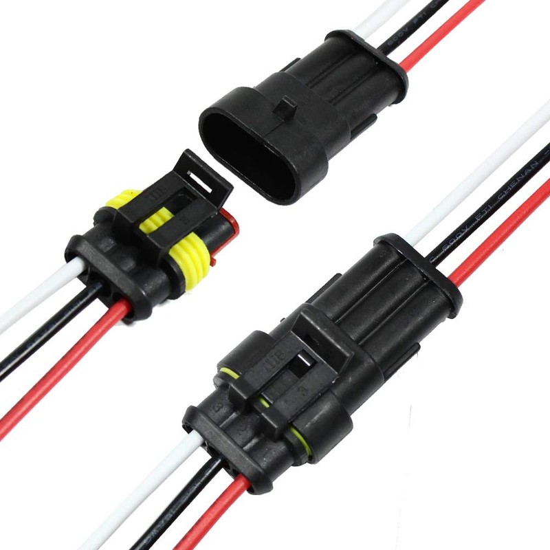YUNPICAR 18 Gauge 3 Pin Way Car Waterproof Electrical Connector