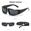 JUDOO White Wrap Around Sunglasses for Women Men Fashion Futuristic