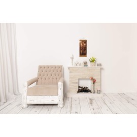 The Shroud of Turin Holy linen of Jesus Christ Son of God Wood Framed Canvas Print, Extra Large Size: 17.7" x 8.7" Inches (22cm x 45cm)