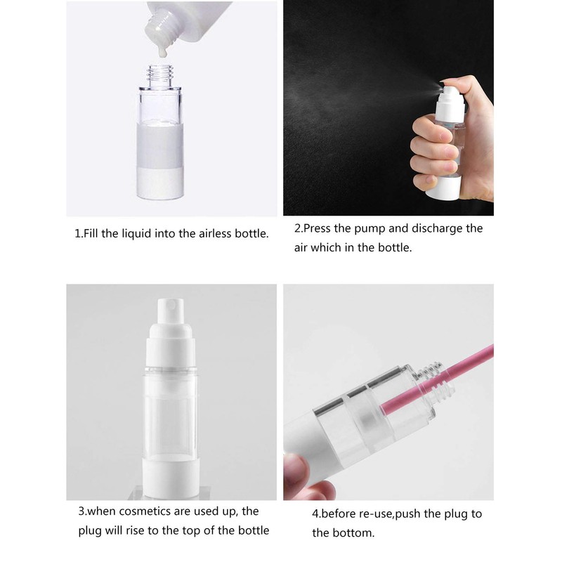 TrendBox 30ml / 1oz Airless Spray Bottle Refillable Travel Container