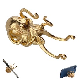 Octopus Phone Holder,Retro Phone Stand for Cellphone,Aluminum Alloy Phone Stand Holder,Multifunctional Octopus Holder Phone Stand Pen Holder,Octopus Phone Stand Suitable for Office Home Décor