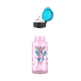 Emsa N30515 Kids Tritan Drinking Bottle, Capacity: 0.4 Litres, 100% Safe/Practical/Hygienic/Leak-Proof, Clever Drinking Cap, Design: Fairy