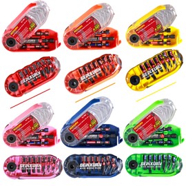 Geinxurn 60 Pcs Impact Screwdriver Bits Set, Magnetic S2 Steel Multi Driver Bits with Storage Rainbow Box (Red,Blue,Green,Pink,Orange)