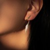 Long Angel Feather Wing Earrings Drop Dangle Stud for Women