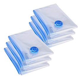 Pack of 6 teprovo Vacuum Bags 60 x 80 cm Vacuum Storage Textiles Laundry Clothes Bags Tested Quality Stackable