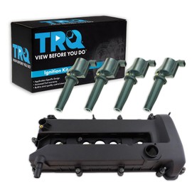 TRQ Ignition Kit Ignition Coil Valve Cover Compatible with 2005-2008 Ford Escape 2005-2011 Focus 2010-2013 Transit Connect Mercury Mariner