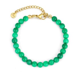 Crystal Vibe Jade Bracelet for Women With Stainless Steel Lobster Clasp – 6mm Beaded Bracelets for Women - Jade Crystal Bracelet for Luck & Harmony – Gifts for Women