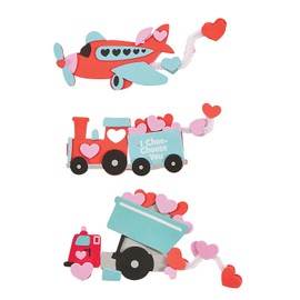 Valentine Transportation Magnet Craft Kit - Makes 12 - Valentine's Day Crafts for Kids and Fun Home Activities