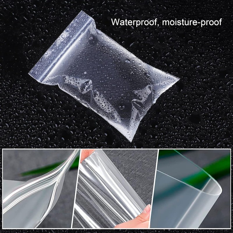 Grip Seal Polythene Zip Lock Bags, 50mm x 50mm, Clear,