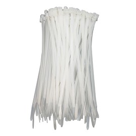 HS Clear Zip Ties 6 Inch Small (100 Pcs) 18 LBS Self Locking Zip Ties White Nylon Ties Thin,Strong and Durable