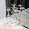 Wine Glass Holder, 6 Hooks Marble Base Stemware Rack Freestanding