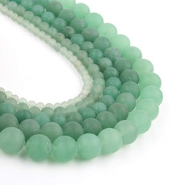 Song Xi Matte Green Aventurine Beads 8mm Natural Stone Beads for Jewelry Making 15inch Gemstone Beads