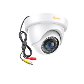 Anlapus HD 1080P Outdoor Dome Surveillance Camera 4-in-1 Camera with OSD Menu, 24M IR Night Vision, Supports CVI/TVI/AHD/960H, White