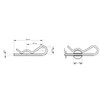 4mm R Clip Single Type AN 75 Retaining Pin Spring