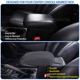 Center Console Armrest Cover Fit for Subaru Forester 2013-2018, Cloth Center Console Armrest Cushion Cover, Armrest Box Mat Protection Accessories (Cloth, Black)