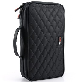 CCidea 96 Capacity CD/DVD Case Holder Portable Wallet Disc Storage Binder for Car, Home, Travel (96-Black) Specials