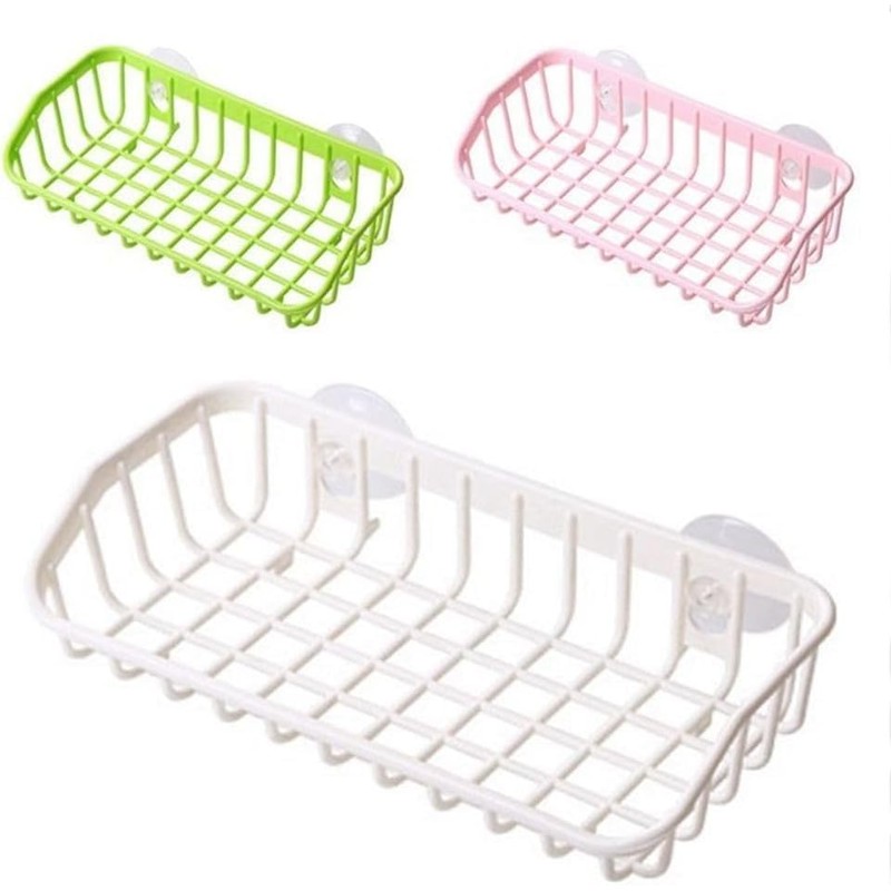 Calsgkspray Pink Multifunctional Drain Rack,Hanging Storage Rack Drain Rack Sink