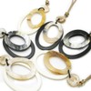 Fragrant Day Necklace, Natural Material, Buffalo Horn, Oval Leather, KN48023,