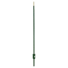 Everbilt 1-3/4 in. x 3-1/2 in. x 5 ft. Green Steel Fence T-Post with Anchor Plate 901174EB