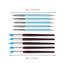 Silicone Clay Sculpting Tools 10 Piece Styling Dots for Rocks, Nails, Blending, Drawing Styling Dots Tools and Pottery Crafts DIY Crafts, Silicone Brushes, Sculpting Pottery (Silicone - 10 pcs)