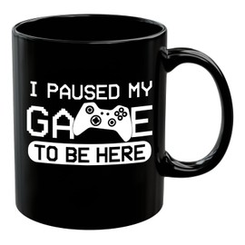 CASUVEA Gamer Gifts for Men, Xmas Gifts for Gamers, Gaming Present for Video PC Lover, Christmas Birthday Gifts for Men Teen Boys Dad Husband Boyfriend Male, I Paused My Game To Be Here Coffee Mugs