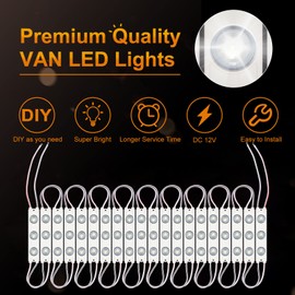 Van interior led lights LED Module Ceiling Lamp for Car Van Truck Auto Vehicle Caravan Trailers Boat RV Room Cargo Lorries Bus Camper Pickup White LED Lights for Inflatables 12V 60 LED 20 Modules