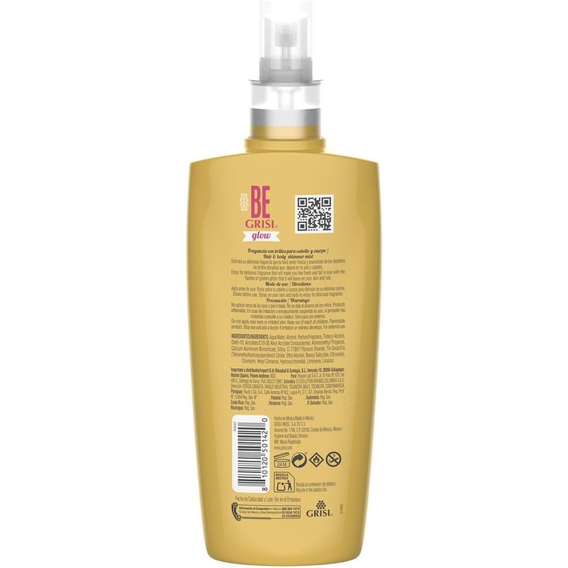 #Be Fragrance Grisi Glow, Fragancia para cabello y cuerpo con