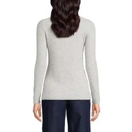 Lands' End Womens Cashmere Sweater Gray Heather Regular Large