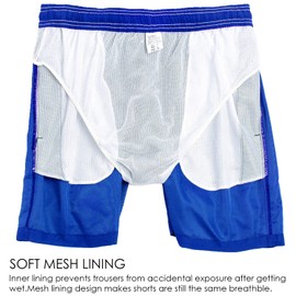 FEOYA Men Board Shorts Quick-Dry 3D Printed Swimwear Swim Trunks Vacation Beach Shorts Waterproof Royal Blue XL