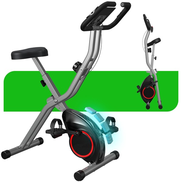 LINBOLUSA Exercise Bike Indoor for Seniors, 5 IN 1 Foldable