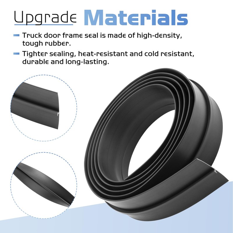 6 FT Truck Cap Rubber Weather Seal, Double Leaf Bottom