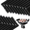 20 Sheets Flower Wrapping Paper - Waterproof Black Floral