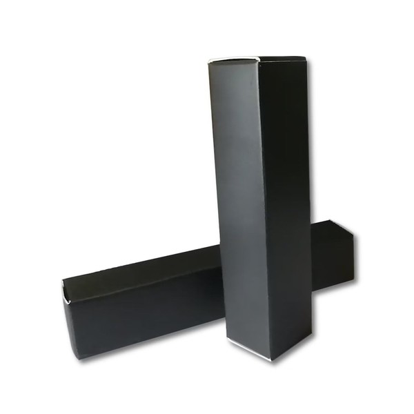 ANZKA - 50 cajas de embalaje para bálsamo labial, 2.67 x 0.7 x 0.7 pulgadas para tubos redondos de 1.5 onzas, lápices labiales de 5.5 ml, cajas de paquete negras