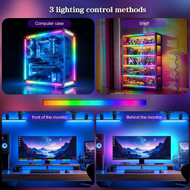 FenglinWisdom RGB LED Monitor Ambient Light Bar, 16 Inch USB